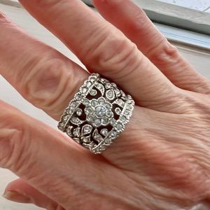 Silver & Clear Cubic Zirconia Ring